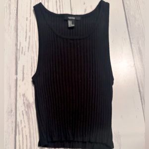Robbed cropped tank top